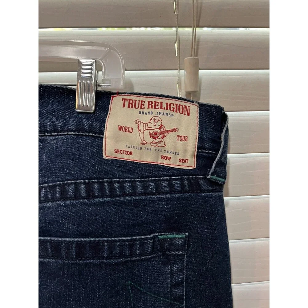 True Religion Rocco Relaxed Skinny Jeans w/Green Stitching NWT -  MSRP‎ $159